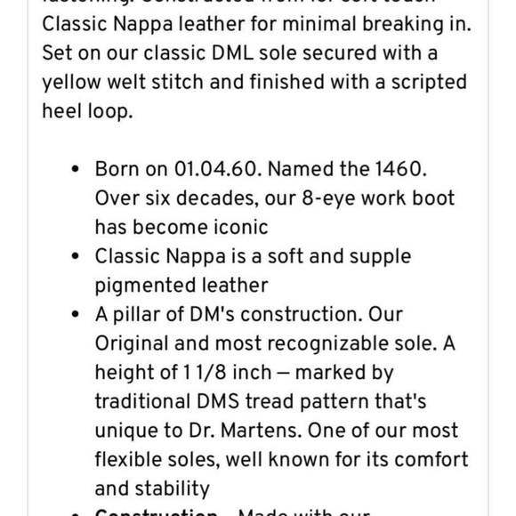 Dr Martens 1460 Pascal Napa Leather Boots - Picture 9 of 11